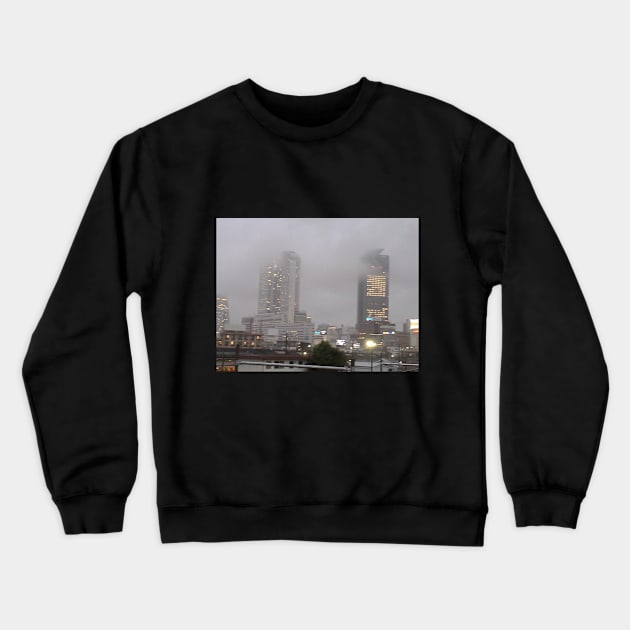 Cloudy Tokyo Crewneck Sweatshirt by Stephfuccio.com